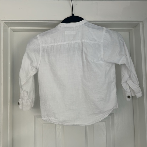 ZARA Boys Long Sleeve Banded Collar Button Up shirt - Picture 2 of 6